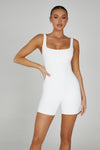 Cecily Recycled Nylon Playsuit - White