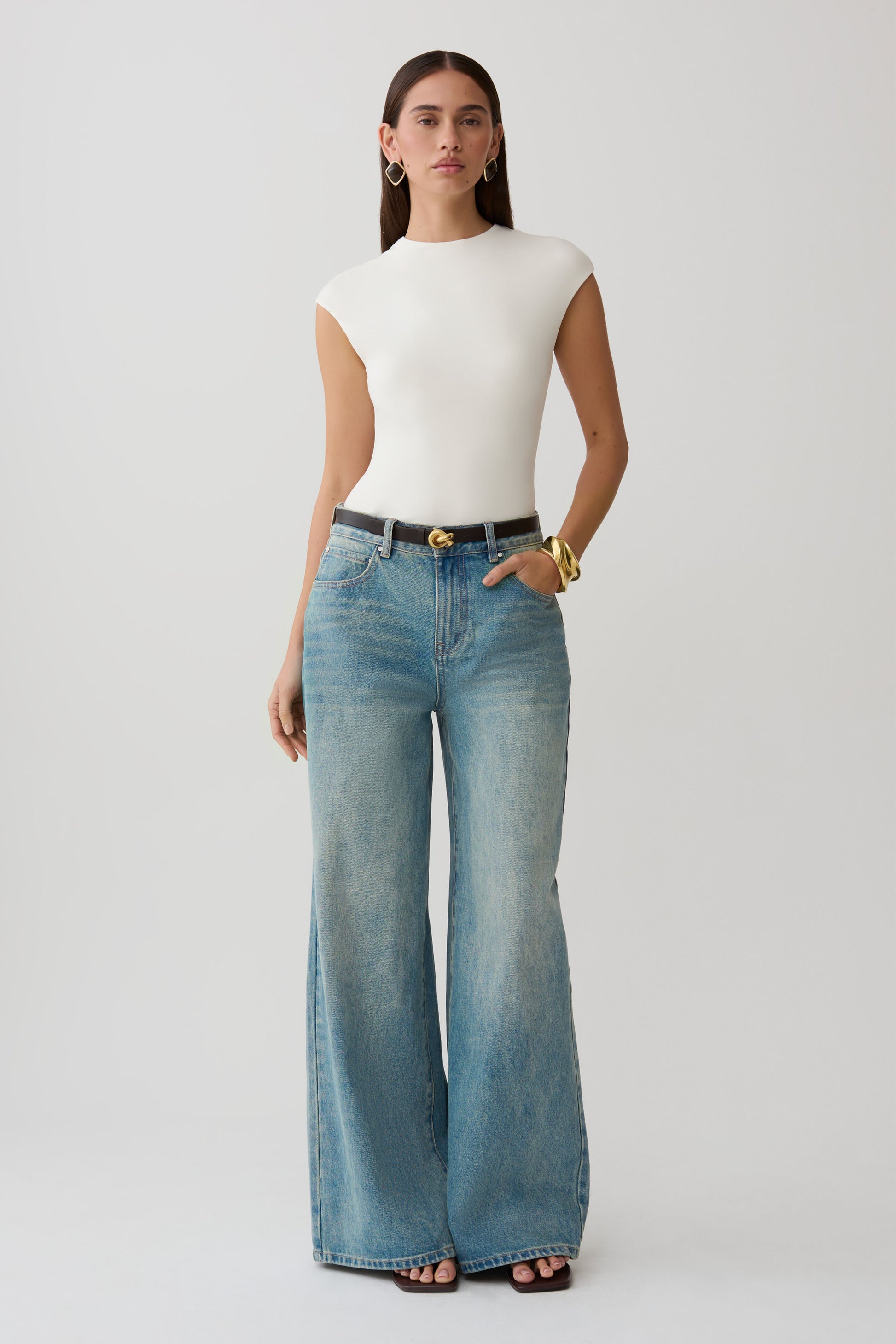 Chai Peached Jersey High Neck Top - Ivory #6