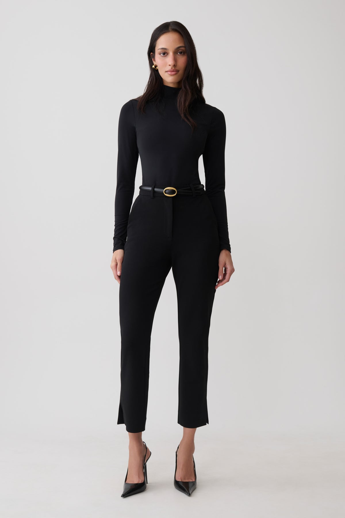 Annabel Long Sleeve High Neck Bodysuit - Black #4