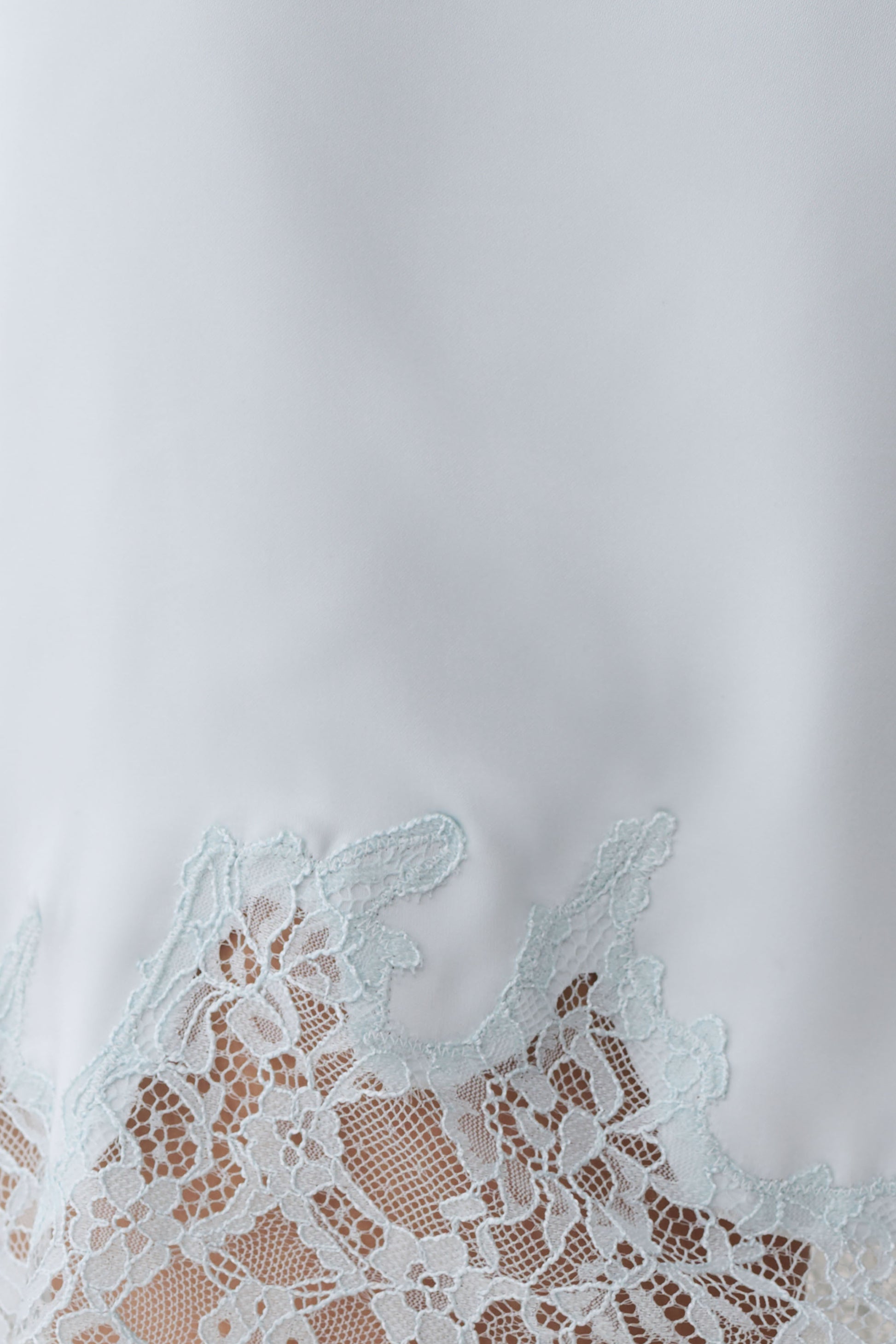 Nina Lace And Satin Mini Skirt - Ice Blue #8