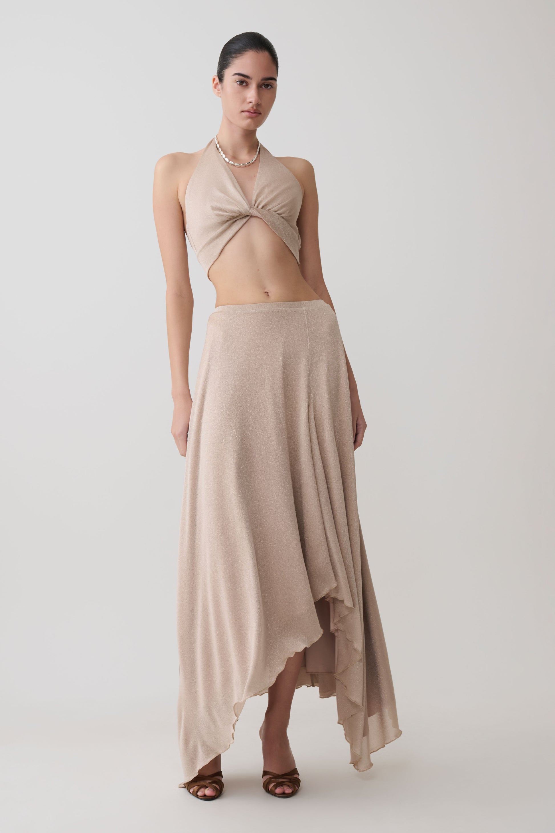 Nola Lurex Maxi Skirt - Gold #4