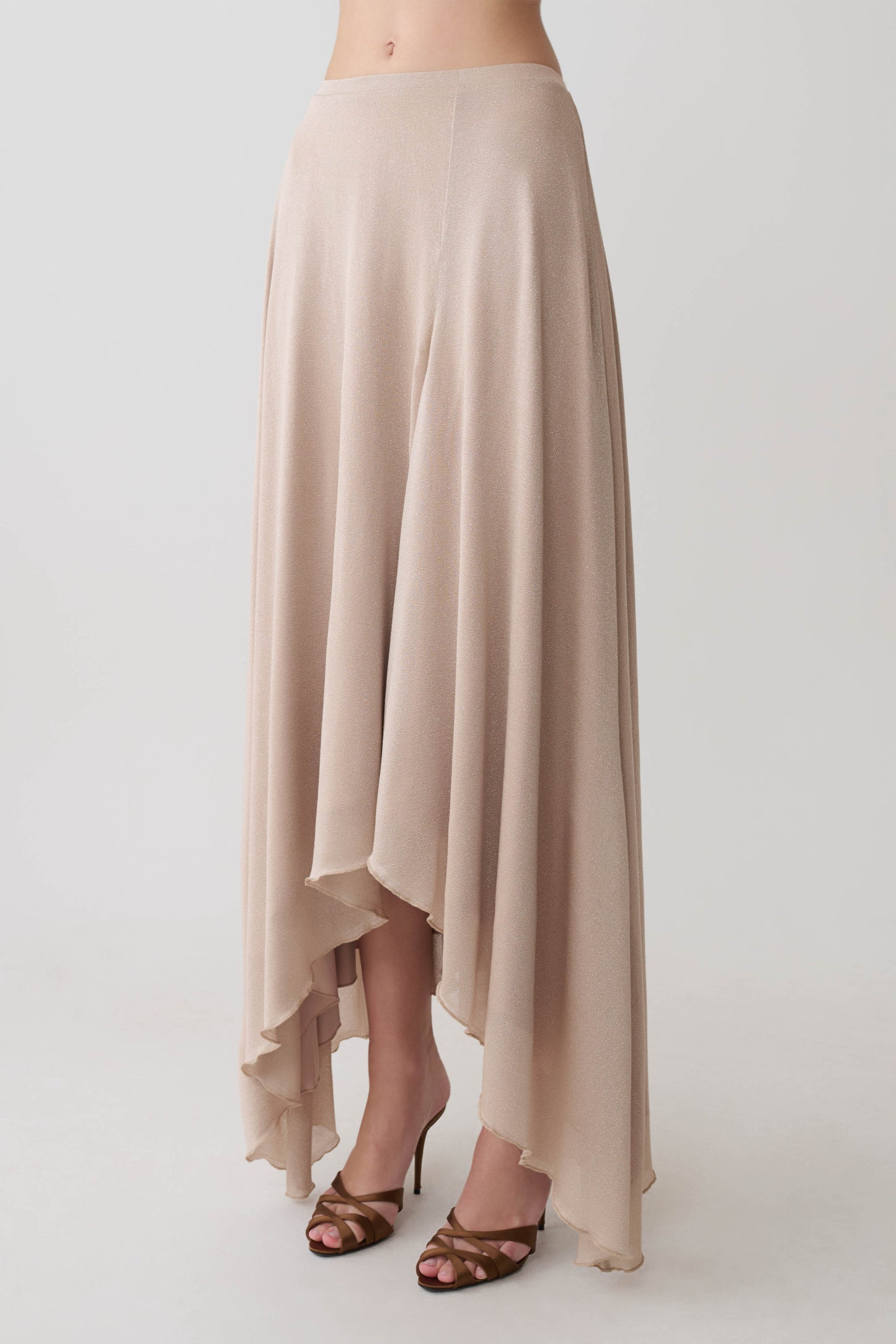 Nola Lurex Maxi Skirt - Gold