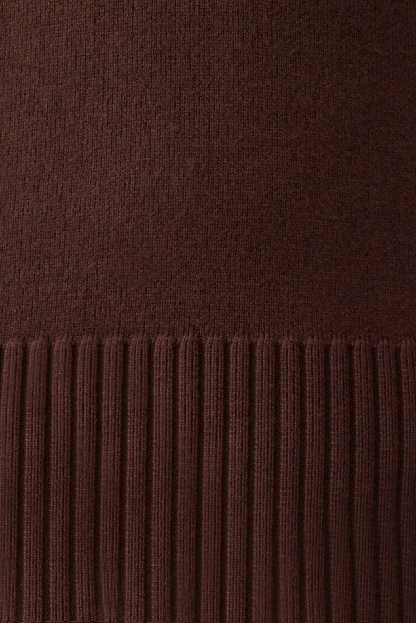 Stanley Ribbed High Neck Jumper - Chocolate