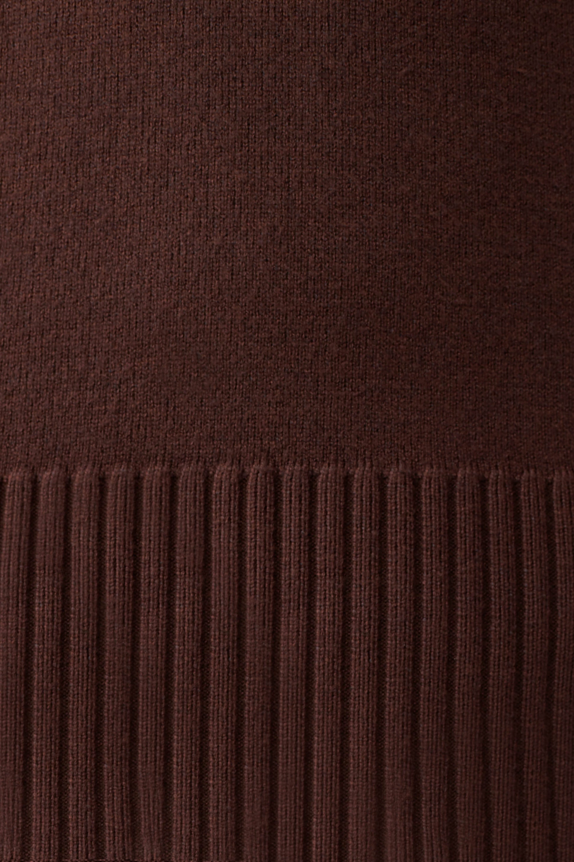 Stanley Ribbed High Neck Jumper - Chocolate #7