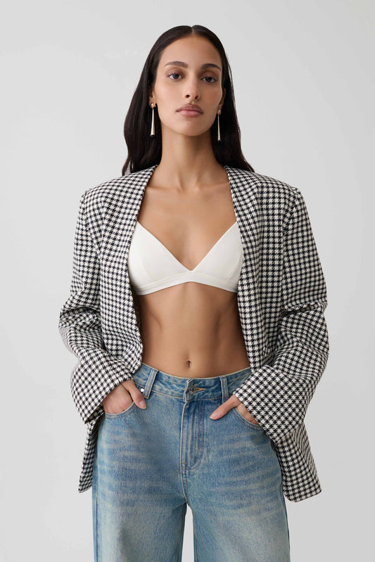 Kels Micro Triangle Bralette - White