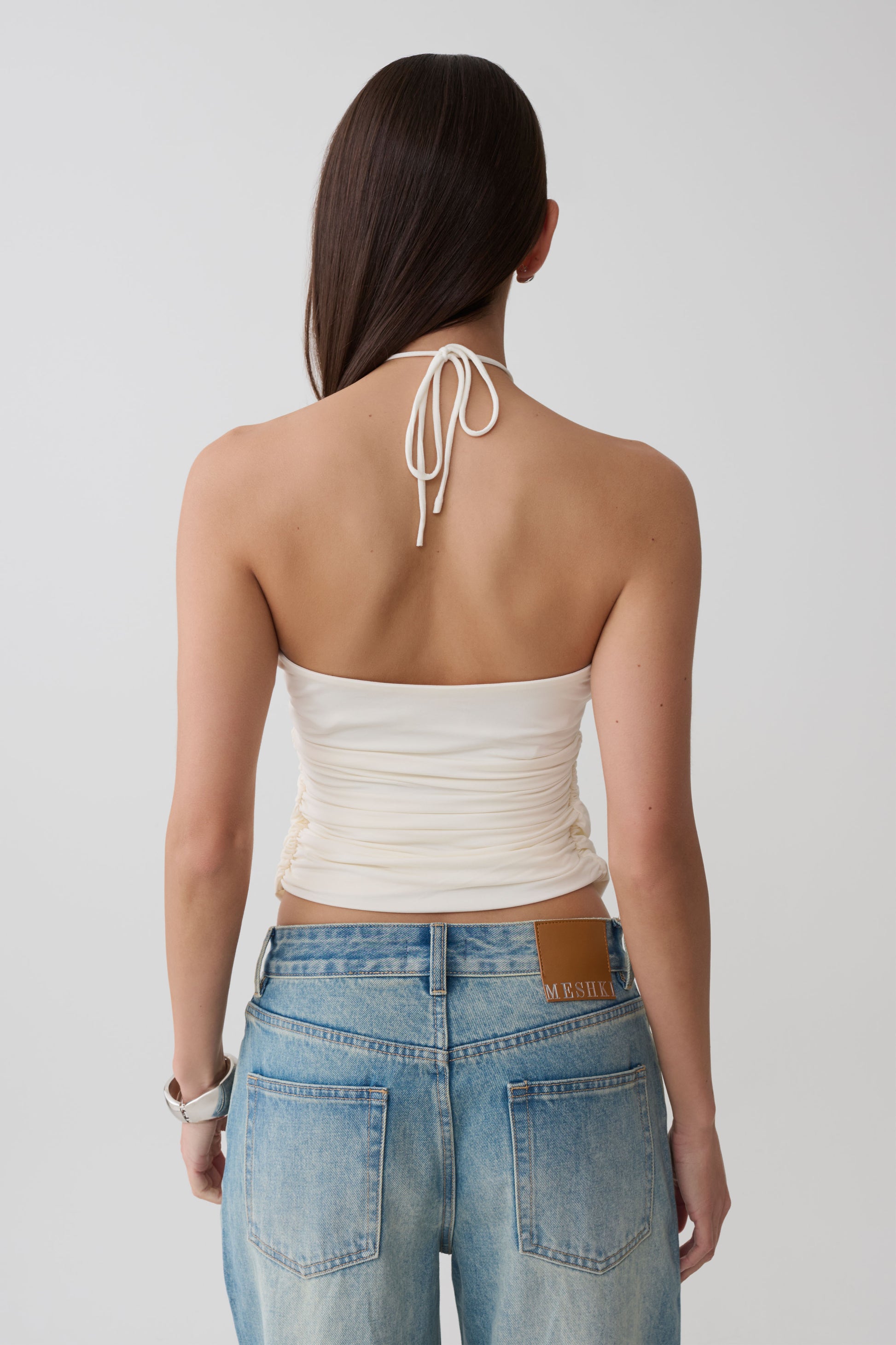 Sade Halter Top With Hardware - Ivory #2