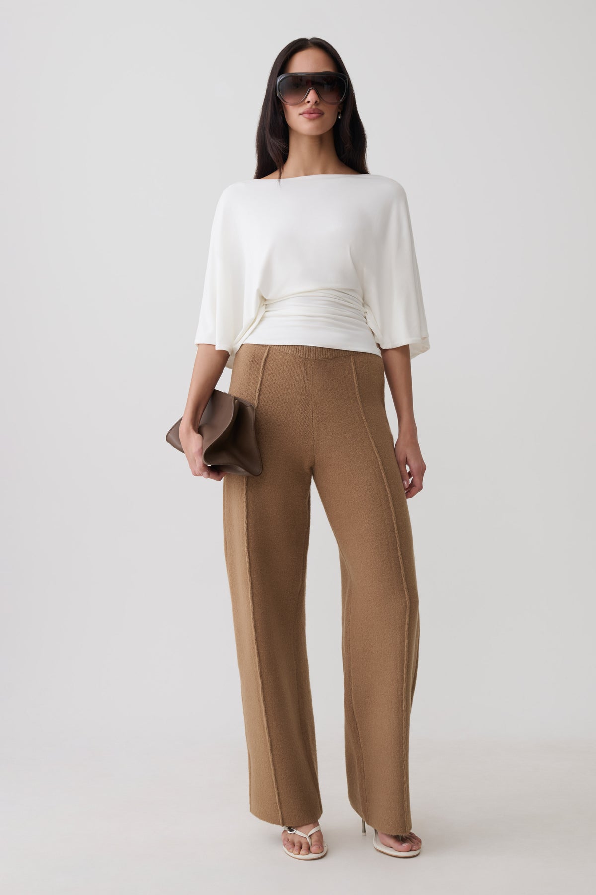 Sila Modal Batwing Short Sleeve Top - White