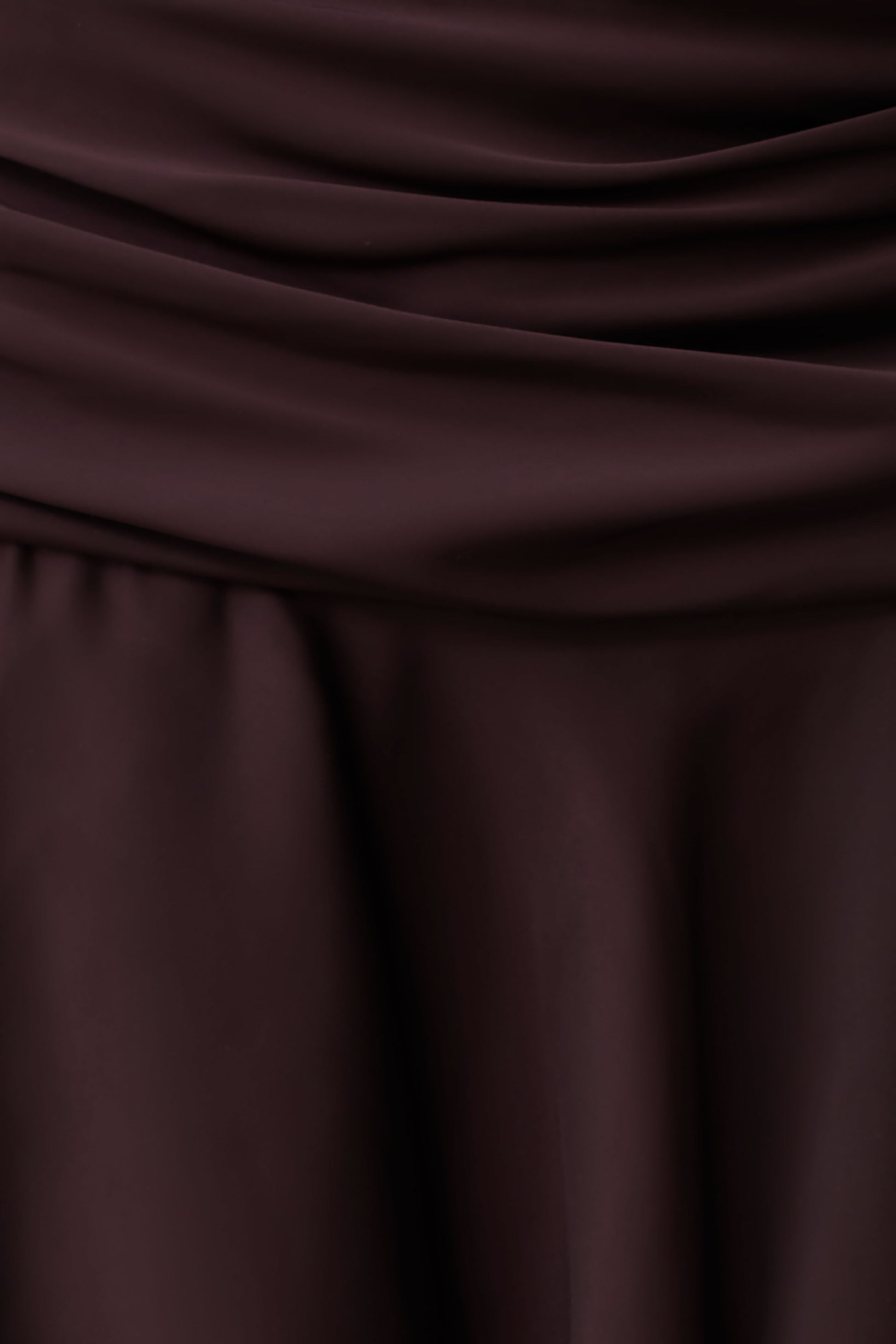Poppy Satin Halter Mini Dress - Chocolate #6