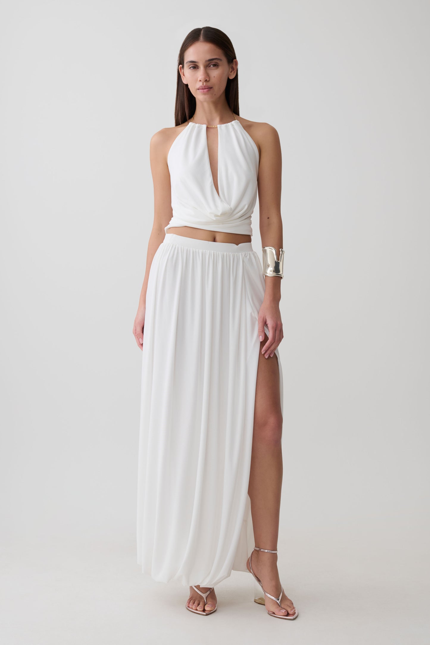 Banks Halter Neck Top With Hardware - White