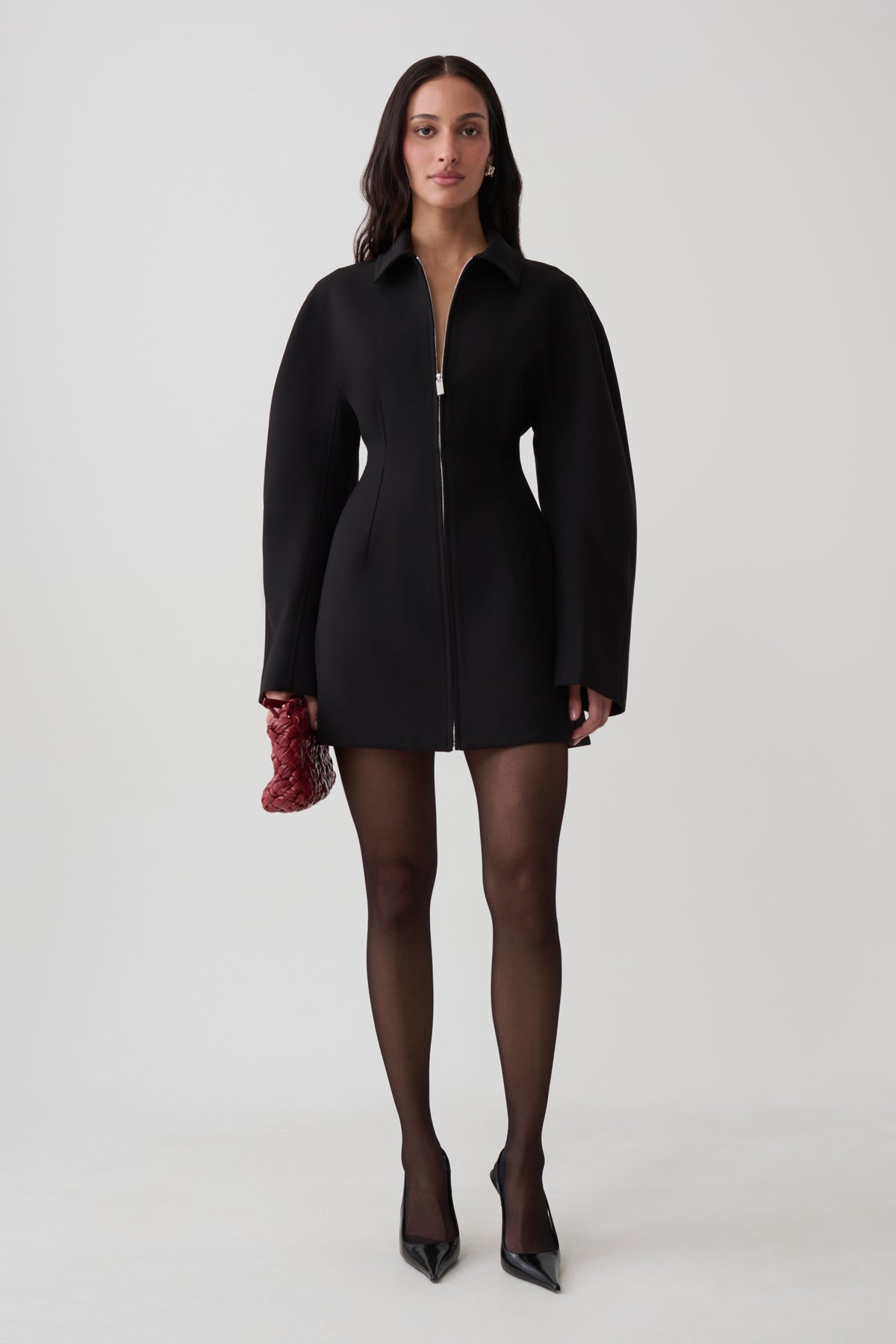 Jordana Long Sleeve Mini Dress - Black #3