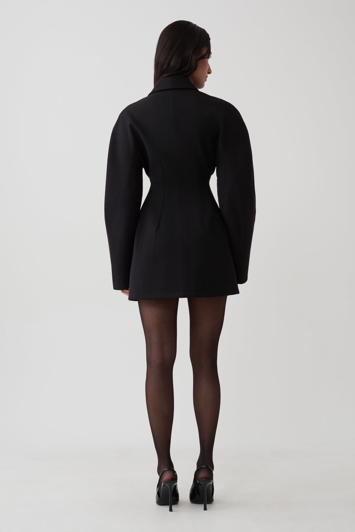 Jordana Long Sleeve Mini Dress - Black #4