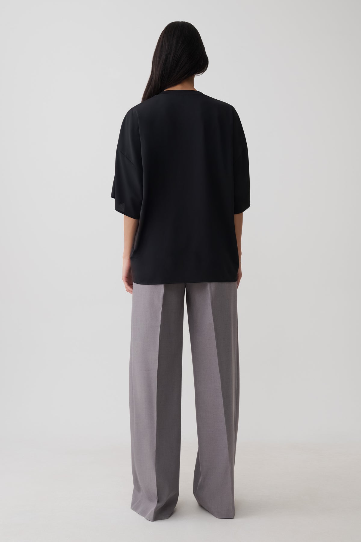 Seraphina Oversized Tee - Black