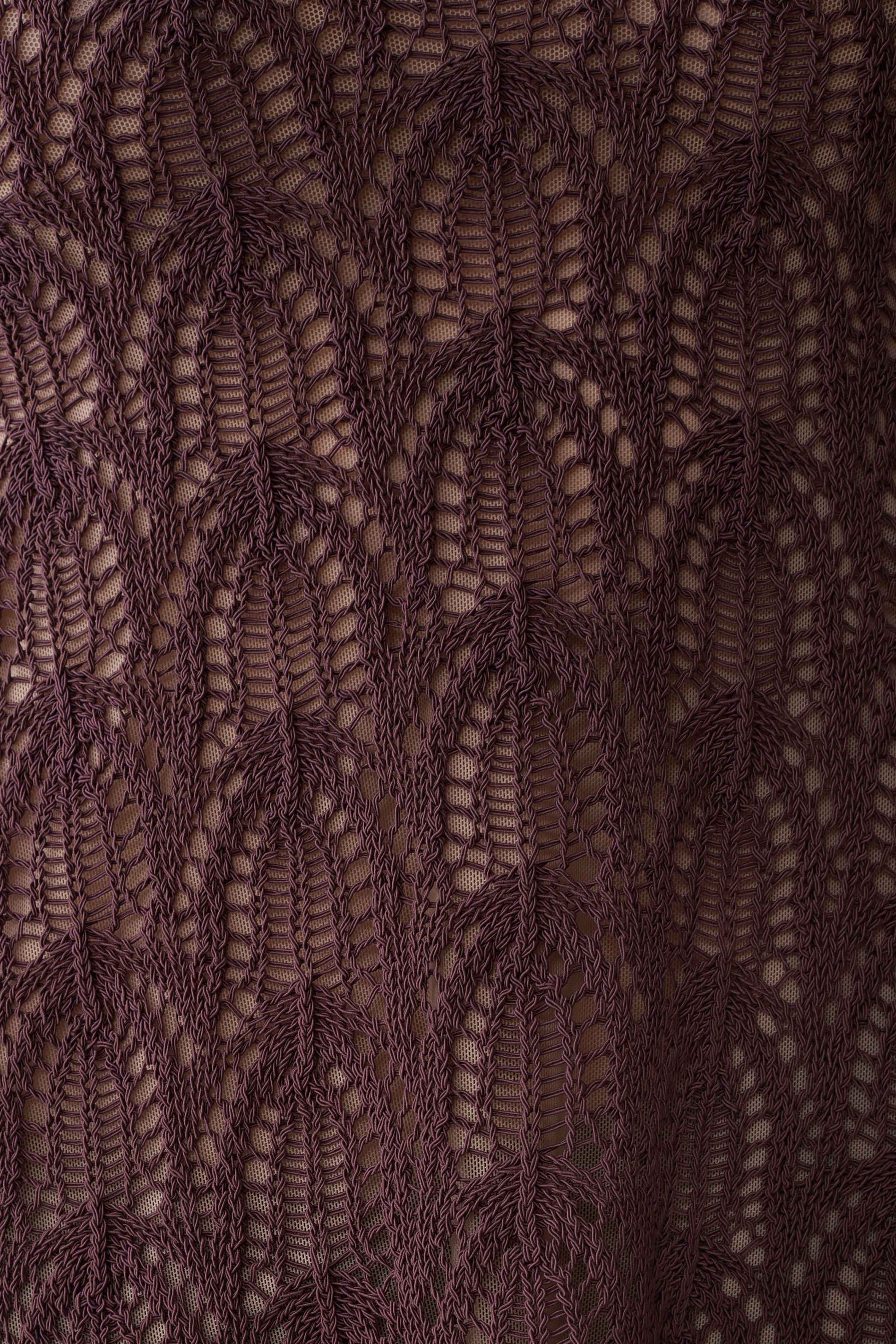 Corey Crochet Halter Neck Top - Chocolate #8