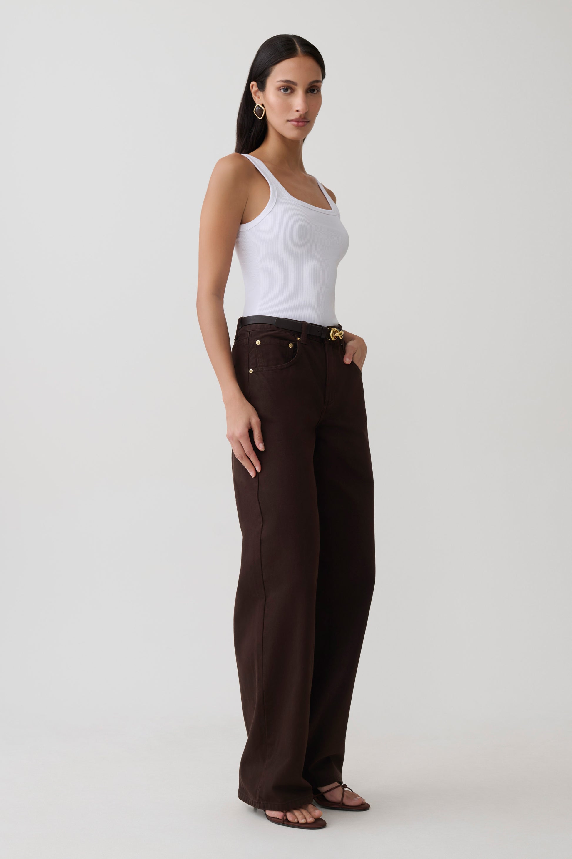 Ismay Square Neck Tank - White #4