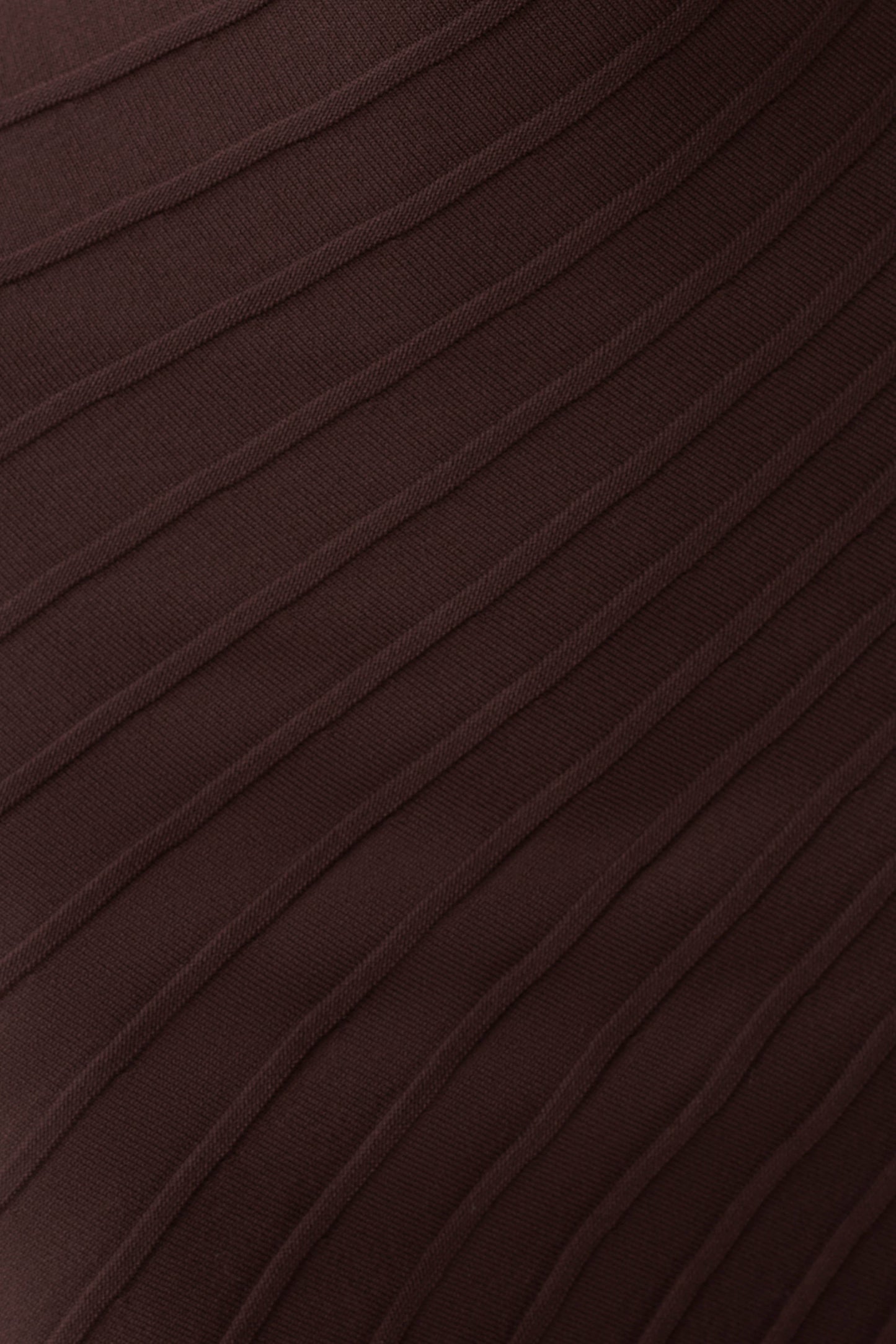 Posy Ribbed Sleeveless Mini Dress - Dark Chocolate