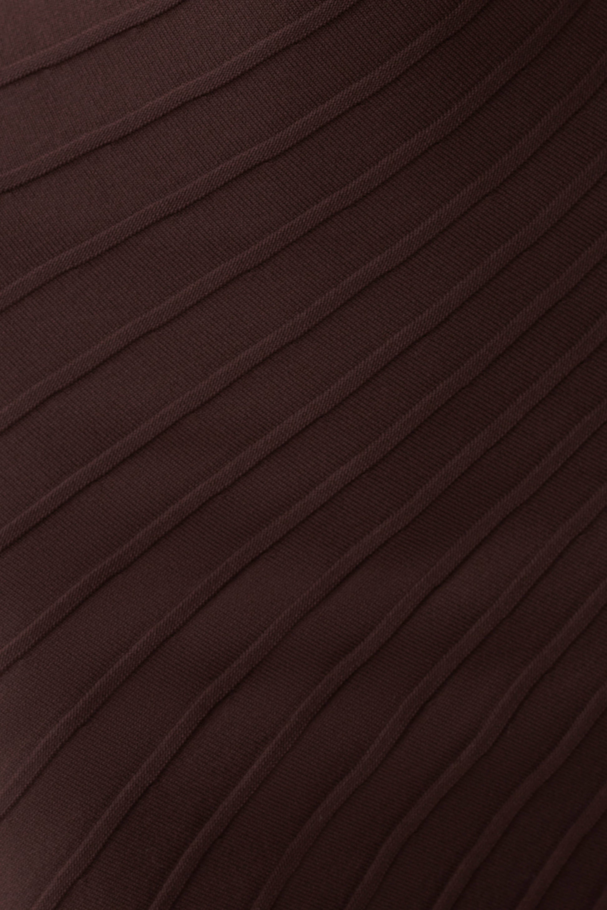 Posy Ribbed Sleeveless Mini Dress - Dark Chocolate #4
