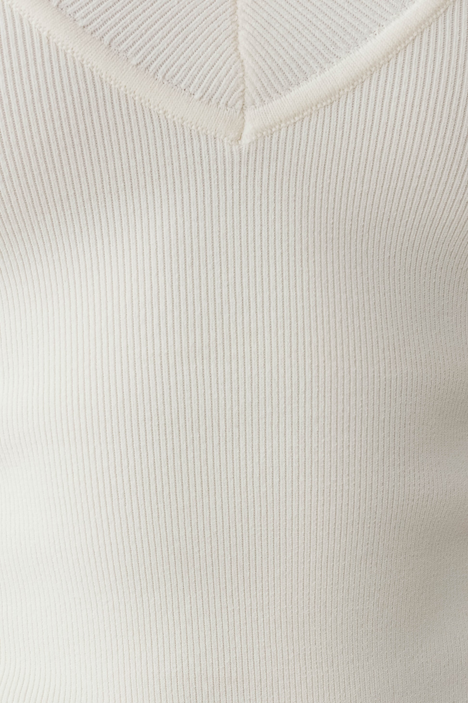 Claudina V-Neck Knit Tank - Ivory #5