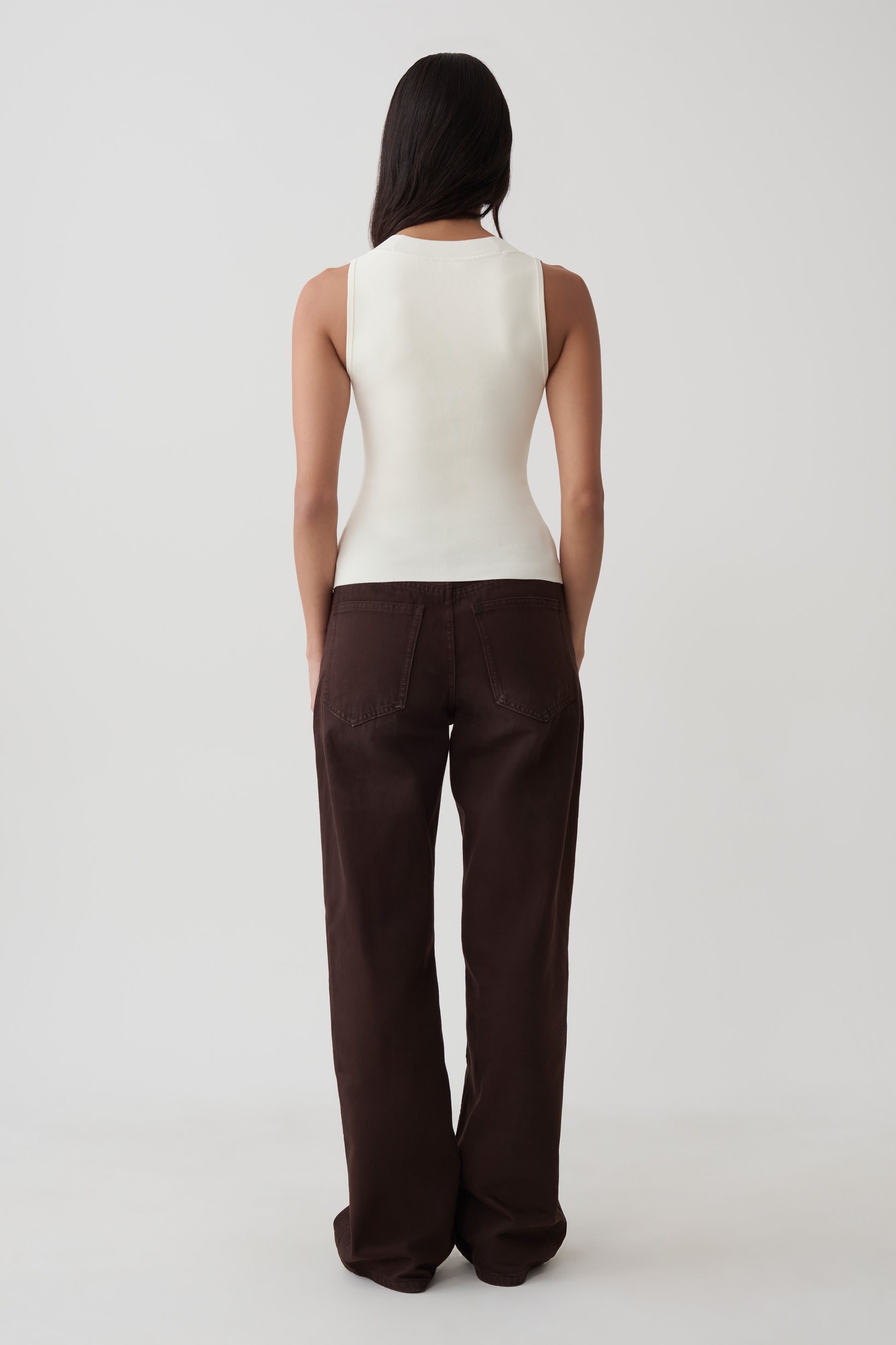 Claudina V-Neck Knit Tank - Ivory #2