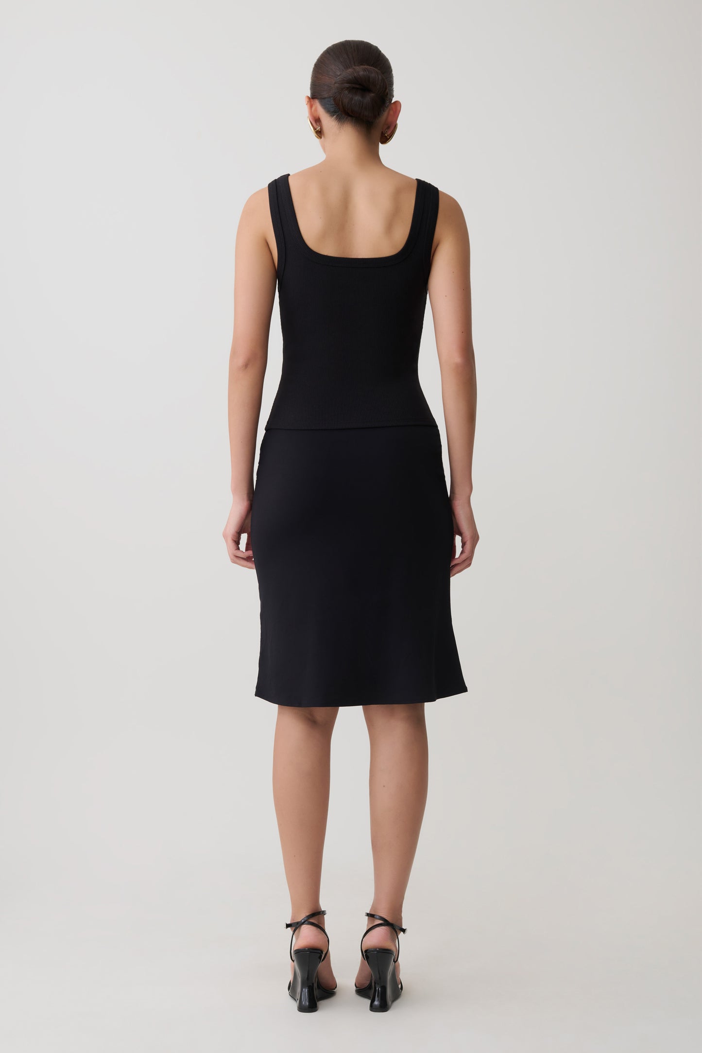 Ismay Square Neck Tank - Black