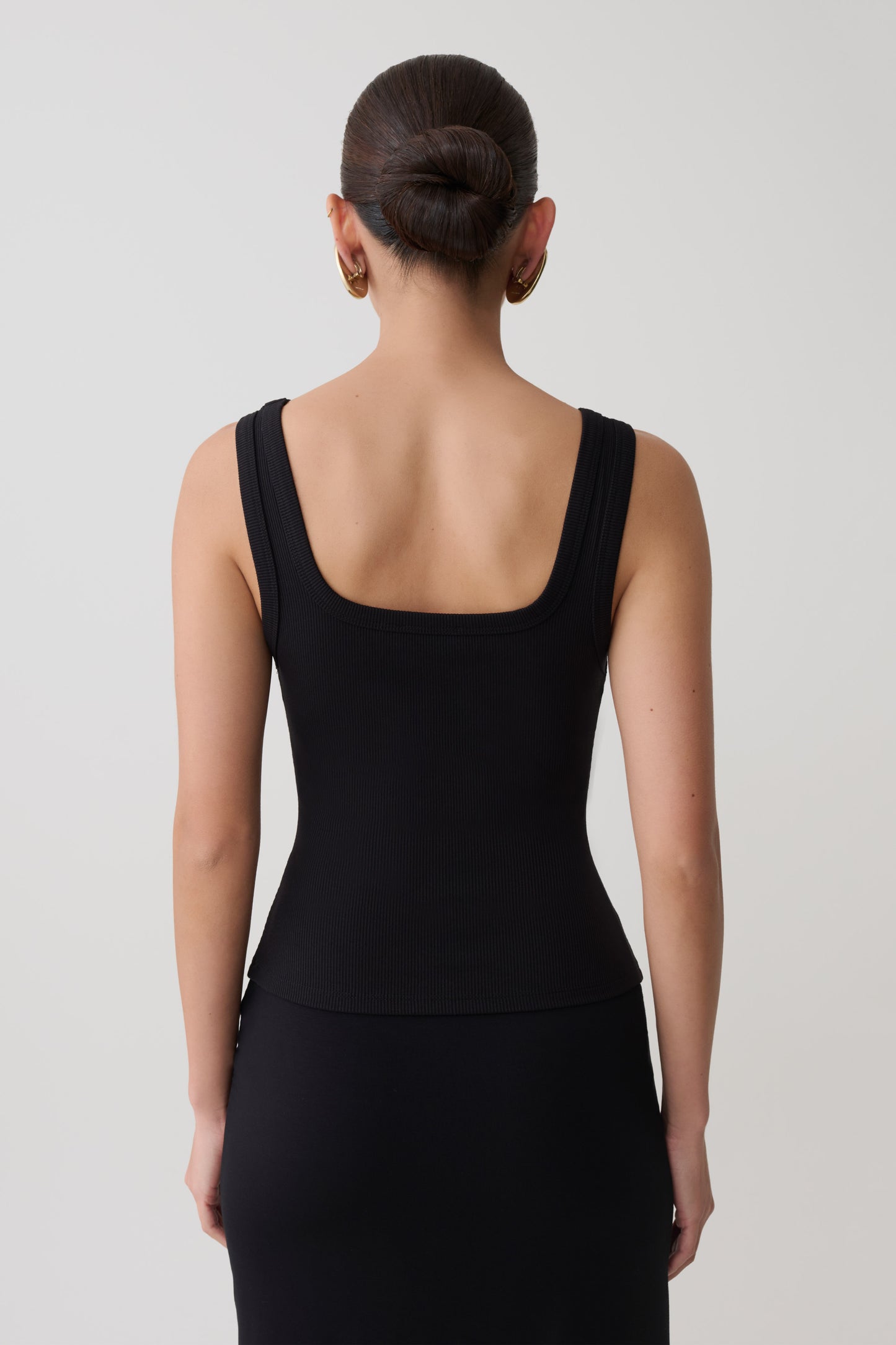 Ismay Square Neck Tank - Black