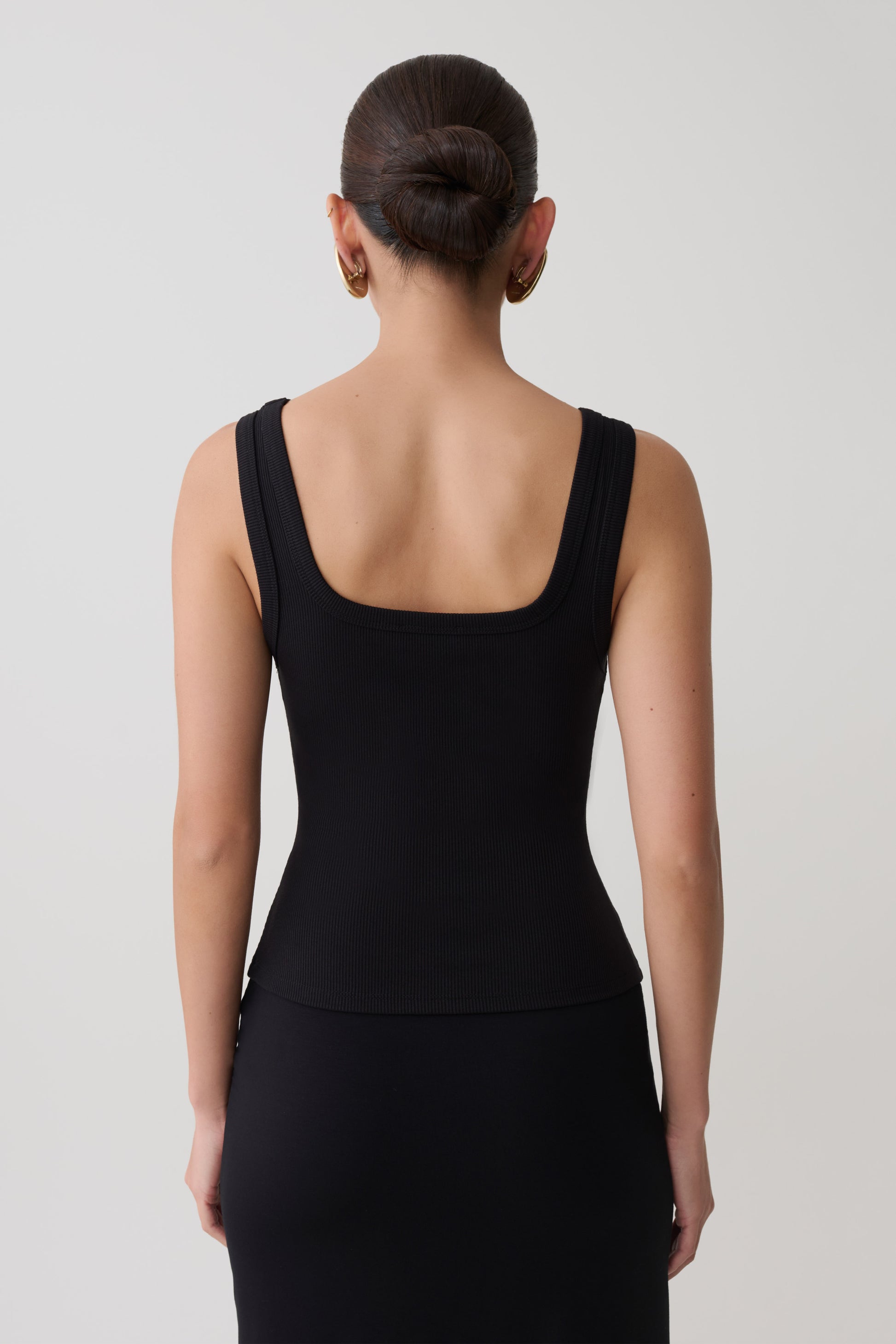 Ismay Square Neck Tank - Black #2