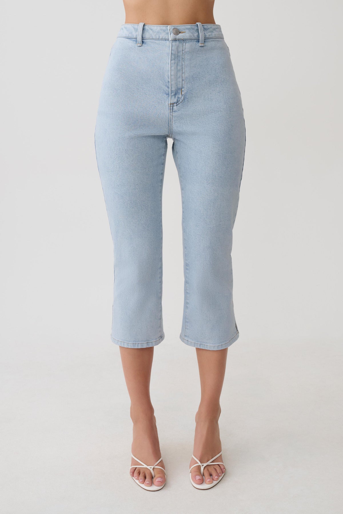 Mary Denim Capris - Light Blue #7