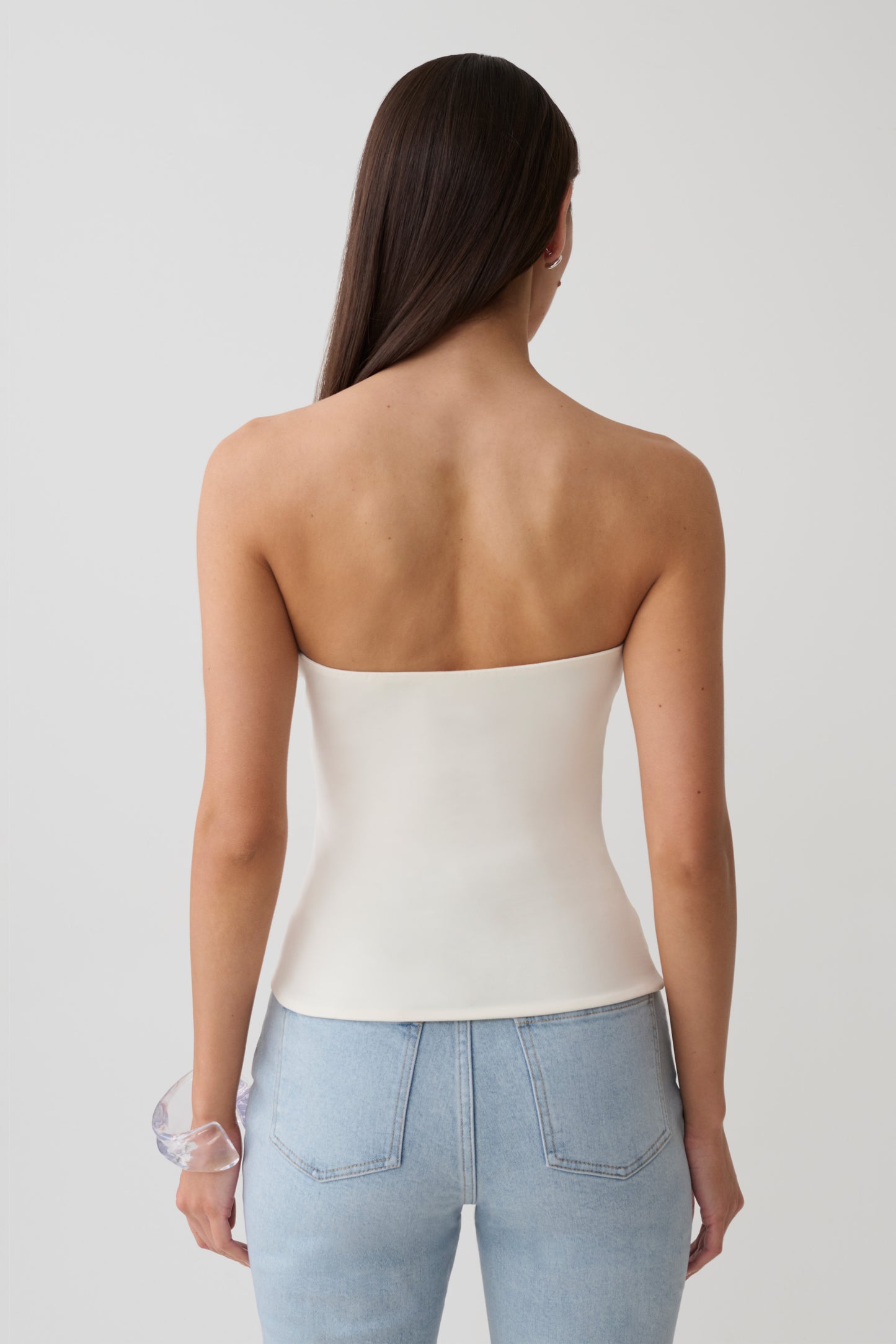 Harley Strapless Bandeau Top - Ivory