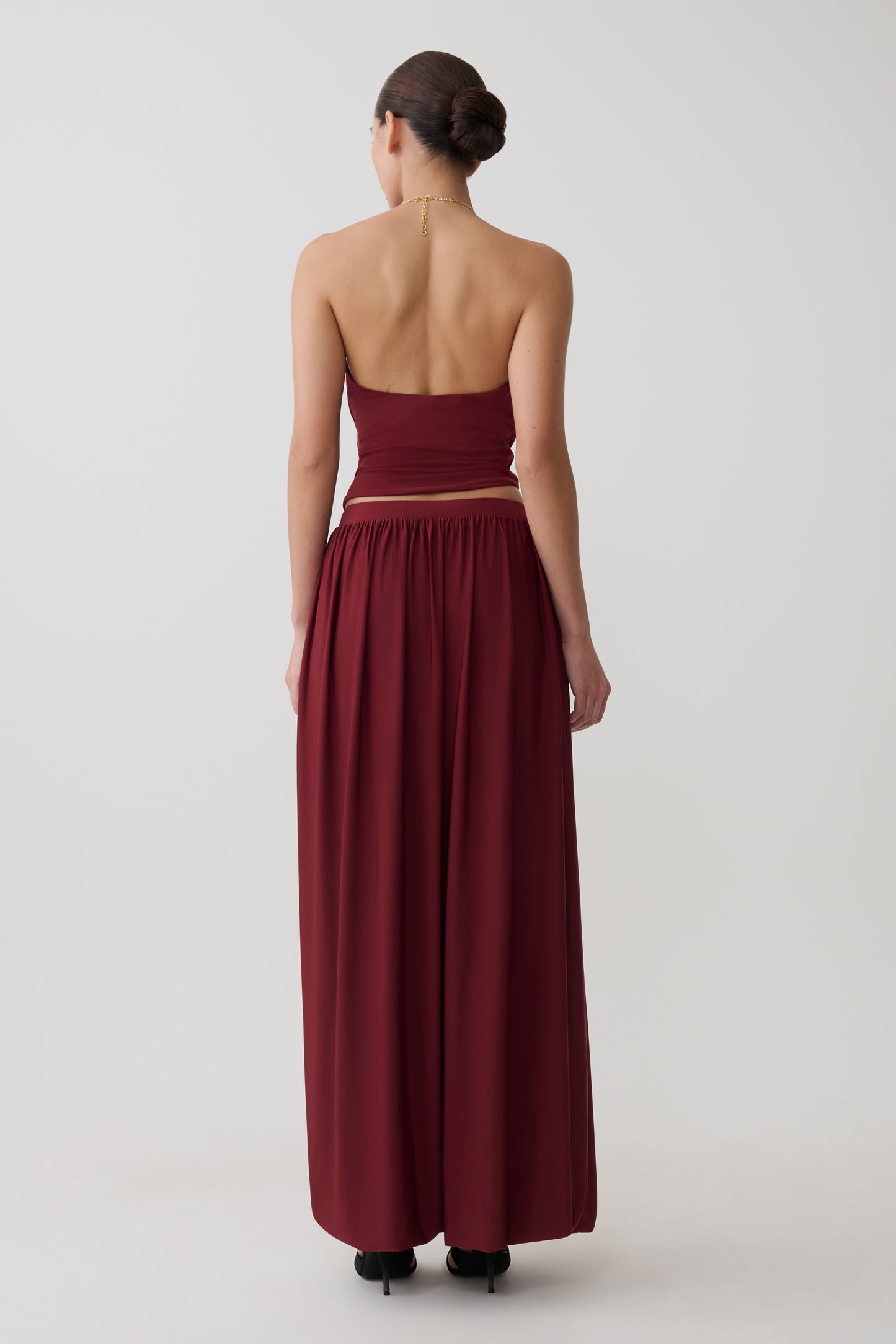 Banks Halter Neck Top With Hardware - Wine