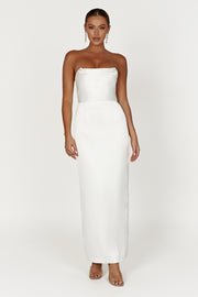 Alanis Strapless Maxi Dress - White