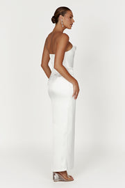 Alanis Strapless Maxi Dress - White