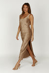 Theia Plisse Maxi Dress - Ivory