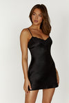 Vesta Lace Satin Dress - Apricot