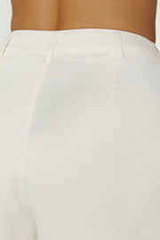 Nour Satin Wide Leg Pant - Ivory