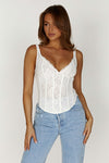 Elsie Lace Bustier Top - Black