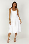 Adriana Linen Midi Dress - Natural