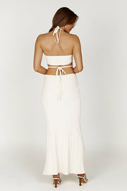 Minerva Cut Out Knit Maxi Dress - Ivory