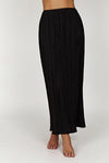 Elsie Plisse Maxi Skirt - Black