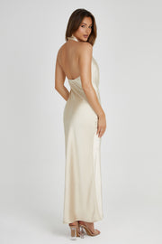 Laura Halter Satin Gown - Gold