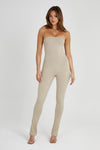 Peggy Strapless Jumpsuit - Cream