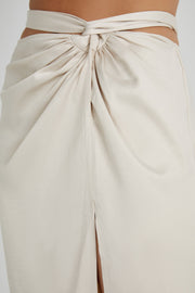 Jennifer Twist Maxi Skirt - Ivory