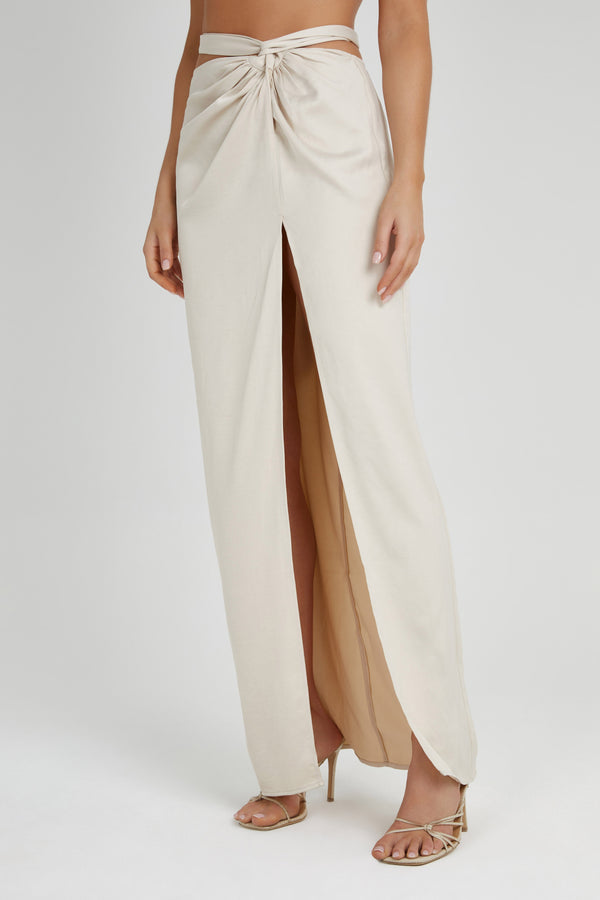 Jennifer Twist Maxi Skirt - Ivory