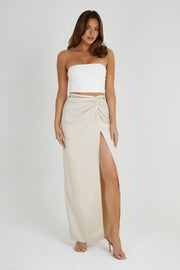 Jennifer Twist Maxi Skirt - Ivory
