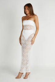 Sasha Strapless Maxi Dress - White