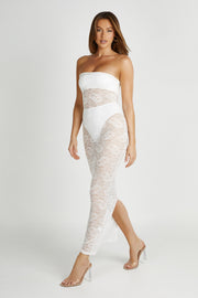 Sasha Strapless Maxi Dress - White