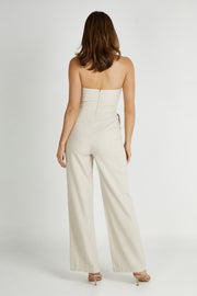 Anita Strapless Linen Jumpsuit - Natural