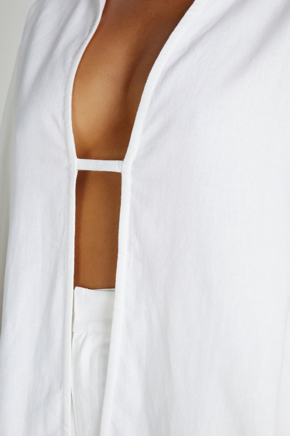 Tasha Oversized Linen Shirt - White