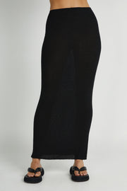 Maribelle Knit Maxi Skirt - Black