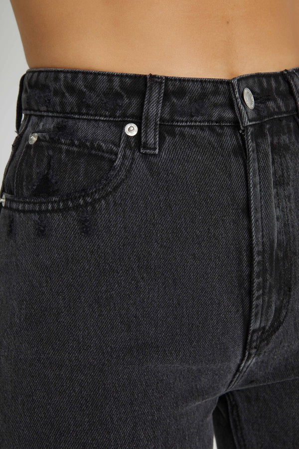 Lauren Straight Leg Jeans - Washed Black