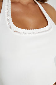 Layla Pointelle Knit Top - White