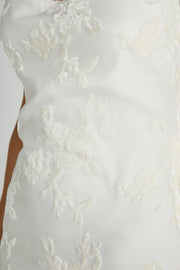 Erika Burnout Velvet Maxi Dress - White